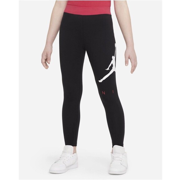 NWT Nikehad Jordan Leggings Jumpman By Nike Black/White Girls Size M 10-12yrs - Picture 6 of 7